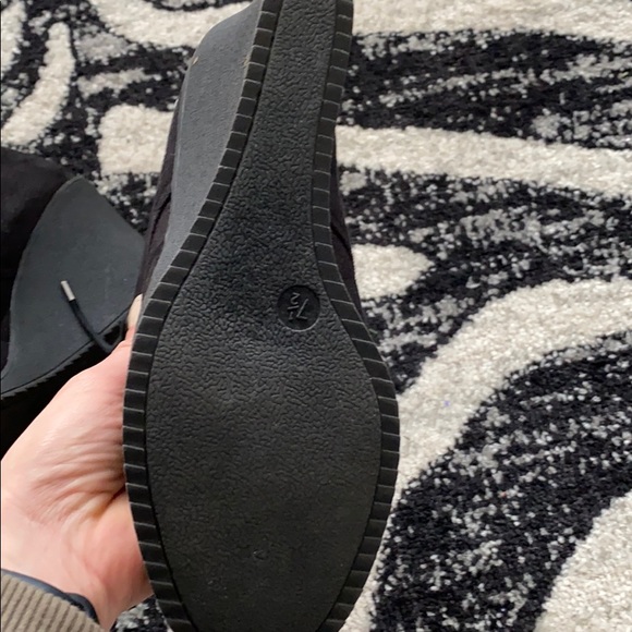 merona lace up suede wedge booties - Picture 5 of 6